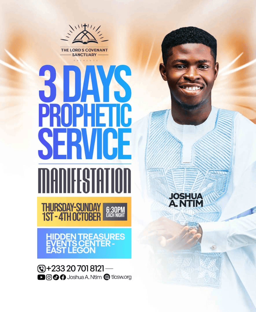3 Days of Prophetic Service flyer - The Lord's Covenant Sanctuary